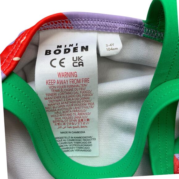 Mini Boden Strawberry Swimsuit 3-4 Years - Picture 3 of 6
